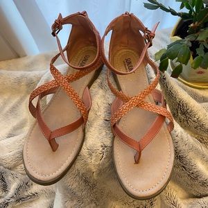 Blush pink/ dusty rose colored sandals